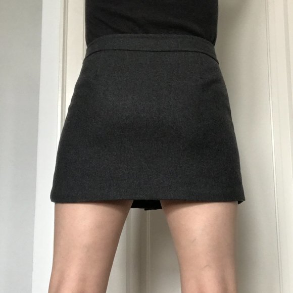 Gap Mod Charcoal Wool Mini Skirt - Picture 4 of 6